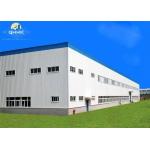 Simple and durable steel structure building with customizable dimensions and equipped with lighting system for sale