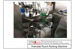 China Liquid Premade Pouch Packing Machine Rotary With Paste Filler supplier