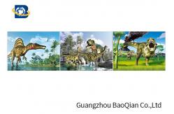 China Customized Dinosaur 3D Lenticular Printing With Framed , 3D Lenticular Flip Picture supplier