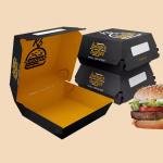 Eco-friendly Custom Printed Logo Biodegradable Food Takeaway Burger Box Restaurant Container for sale