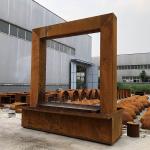 Anti Corrosion Corten Steel Vertical Water Wall 15 Inch Rain Curtain Waterfall for sale