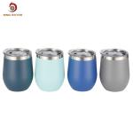 Egg Shape 12oz Stainless Steel Insulated Travel Mug With Lid For Gifts for sale