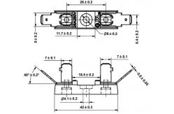 China 6X30 PCB Mount Fuse Holder Block 25A UL lnsulation Resistant supplier
