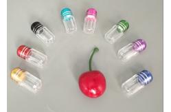 China 14mm 2ml Single Pill Container PS Plastic Bottle With Metal Cap supplier