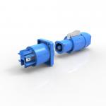 Ip44 Industrial Power Female Connector Indoor Use Blue Input