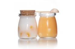 China Eco Friendly Glass Pudding Jars Dessert Container For Sauce Pickles 300ml supplier