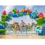 Plants And Flower Series Fiberglass Water Park Splash Pad For Children for sale