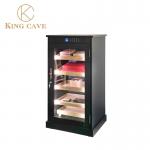 China Lockable Digital LED Light Cedar Shelves Electric Cigar Cooler Humidor Cabinet for sale