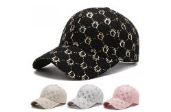 China Custom 6 Panels Pattern Sports Baseball Cap Curved Brim 100% Cotton Constructed supplier