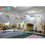 Logo Printing Inflatable Stand Lighted Balloon With Stainless Steel 190T Nylon