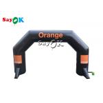 Inflatable Start Line Black PVC Tarpaulin Inflatable Entrance Arch For Park Supermarket for sale