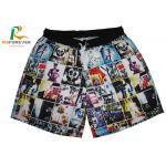 Sublimated Printed Boys Board Shorts With Black Elastic Waistband Pantone Color for sale