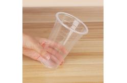 China Compostable Plastic Cups With Lids Transparent Disposable Sippy Cold Cups PLA PET Clear supplier