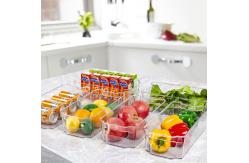 China BPA Free Clear Plastic Fridge Storage Boxes Bins 6pcs supplier