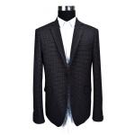 Black Printed Suits For Mens Patterned Suit Jacket Slim Fit OEM Service for sale