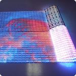 Intelligent Panoramic 3D Radar Sensing LED Building Glass Curtain Wall Grid Screen for Interactive Running Other Media for sale