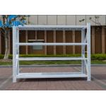 White / Blue 4 Layers Light Duty Racking For Warehouse Adjustable Structure for sale