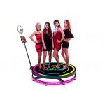 Wedding 360 Video Photo Booth With Colorful Strip Light for sale