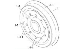 China Forging Elastic Rubber Wheels Assembled With Tyres And Center Wheel Rubber supplier