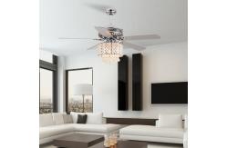 China 18w Flush Mount Crystal Chandelier Ceiling Fan supplier