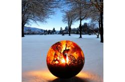 China Wood Burning Steel Fire Pit Rustic Red Or Customized Backyard Fire Pit supplier