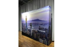 China Tension Fabric Pop Up Display Backdrop Stand 3x4 For Wall Advertising Exhibition supplier