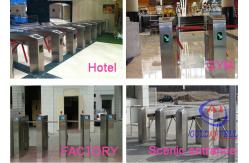 China Biometric Automatic Rotate Tripod Turnstile Gate Half Height For Entrance supplier