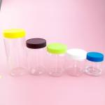Round Straight 150ml 250ml 360ml 450ml Plastic Food Jars With PP Thread Cap