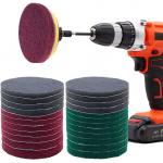 4 Inch Drill Power Brush Tile Scrubber Scouring Pads Cleaning Kit for sale