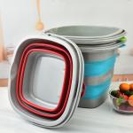 10L Portable Plastic Collapsible Cleaning Bucket With Handle Space Saving for sale