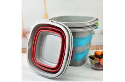 China 10L Portable Plastic Collapsible Cleaning Bucket With Handle Space Saving supplier