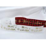Personalized SGS Polyester Christmas Satin Ribbon Washable