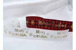 China Personalized SGS Polyester Christmas Satin Ribbon Washable supplier
