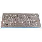 Ultra Thin Industrial Computer Keyboard 56 Keys IP68 Desktop Stainless Steel Washable for sale
