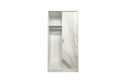China Home Two Door Steel Wardrobe With Mirror KD Structure   Wear Resistance supplier
