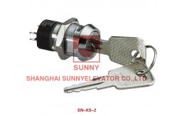 China Elevator door key locks / Push Button Reset Switch Electrical Lift Components supplier