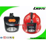 Black Color Cordless Mining Lights , Miners Cap Lamp With High Beam LCD Screen for sale