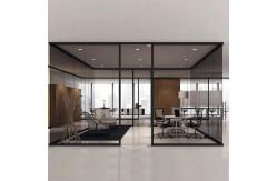 China Scratch Resistant Office Glass Wall Partitions Aluminum Alloy Frame Flat Curved supplier