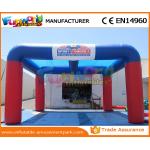 Blue / Red PVC Tarpaulin Inflatable Garage Tent Inflatable Car Wash Tent for sale