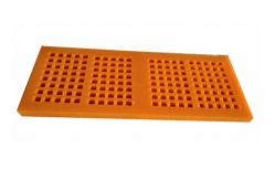China Coal Crushing Polyurethane Vibrating Screen Mesh With Steel Skeleton 2400L1500W supplier