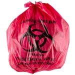 45L Isolation Infectious Recyclable Garbage Bags Red Color 24 X 24  High Density for sale