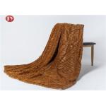 coffee Embossed Plush Faux Animal Fur Blanket Imitation Animal Rabbit Fur Winter for sale