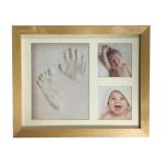Custom Color Baby Clay Handprint & Footprint Keepsake With Stand And Hanger for sale