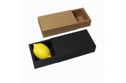 China Rectangular Black 2mm Kraft Paper Drawer Box Silk Screen Printing supplier