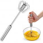 Stainless Steel Rotating Semi Automatic Egg Beater Kitchen Tool for sale