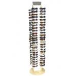 Portable Rotating Display Rack , Movable Wood Sunglasses Display Rack for sale