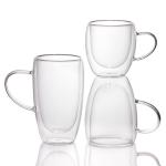 OEM Borosilicate Double Wall Glass Tea Insulated Cups 80ml