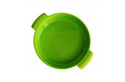 China Restaurant Dinnerware Serving 10inch Cheap Bulk White Melamine Deep Plate Casserole With Handle supplier