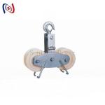 Front And Rear Wheels Tandem Sheave Stringing Block Nylon Sheave Galvanized  Frame for sale