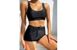 China Kawalala Women Swimwear Black Padded Triangle Bikini supplier